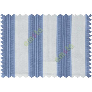 White royal blue stripes main cotton curtain designs
